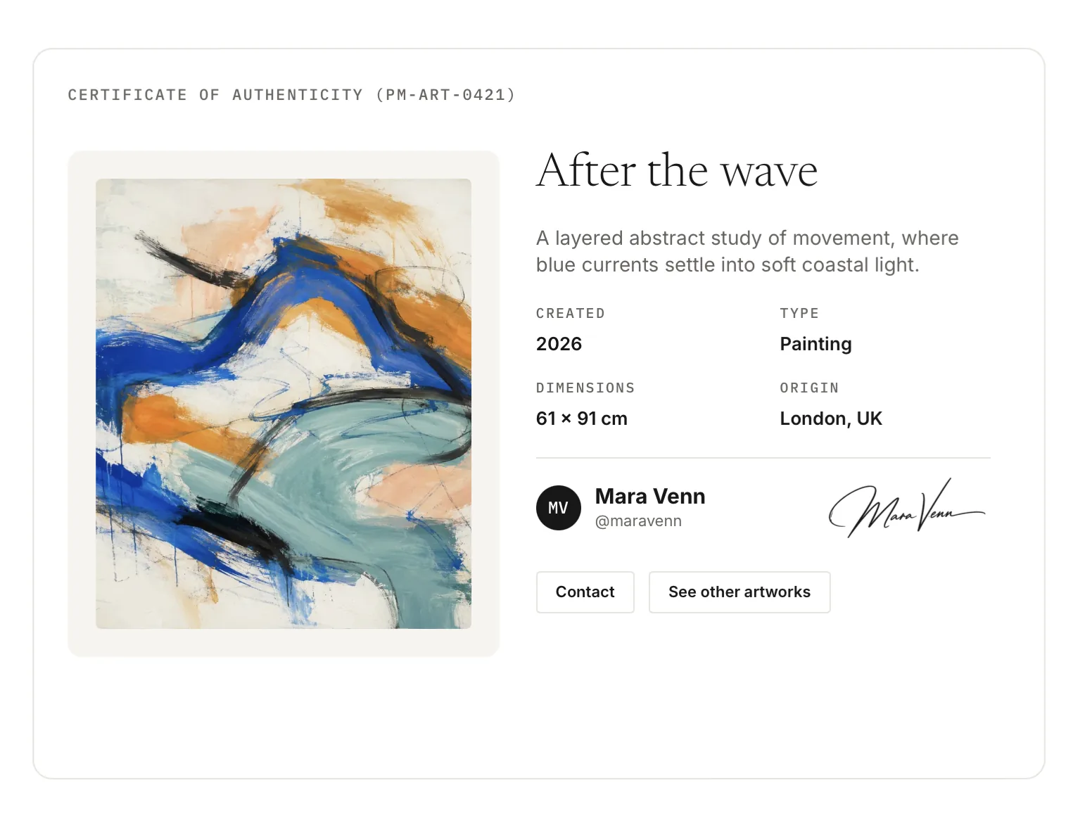 Artwork registration walkthrough